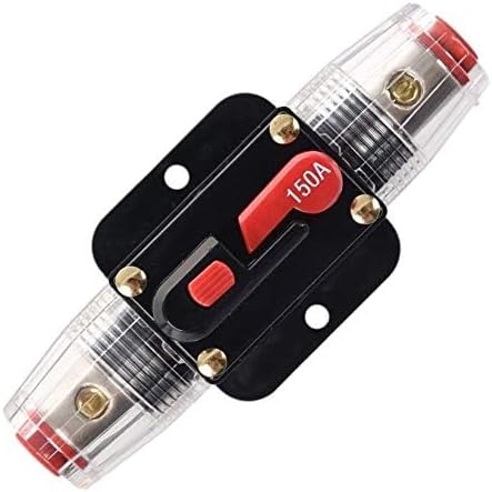 Circuit Breaker 150amp 20-300A Inline Fuse Holders for Car Audio and Amps Overload Protection Reset Fuse Inverter 12V-24V DC Replace Fuses