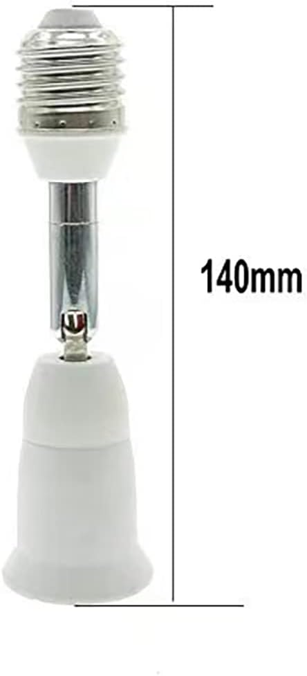 E26/E27 Light Socket Extender, 4.5 Inch Extension,Adjustable Vertical 90°Horizontal 360°, 100V - 250V, Max 150W, Medium Screw Base Light Converter Socket Extender,2-Pack