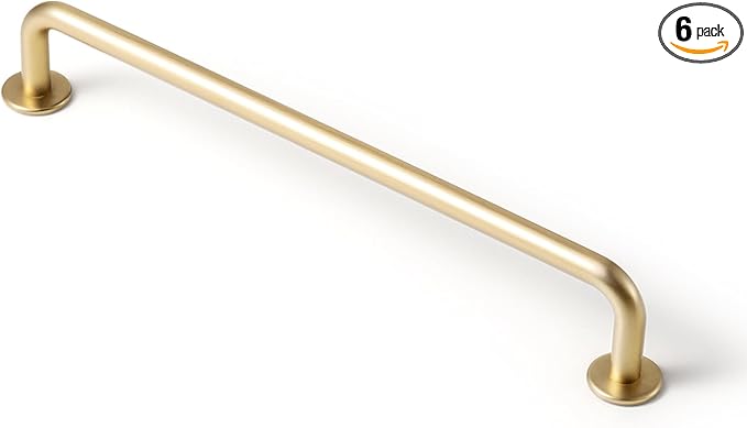 Goo-Ki 7.56"(192mm) c-c Champagne Bronze Cabinet Handle Drawer Pulls Zinc Alloy Kitchen Hardware - 6 Pack Modern Bar Pull Handles for Cupboard Wardrobe,9338UBR-192
