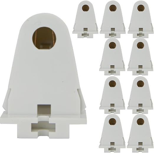 Diodesy- Pack of 10 E825 T12 Fluorescent Socket to LED Tube Light, Linear Lamp Socket, Female Push Up Socket, UL Listed