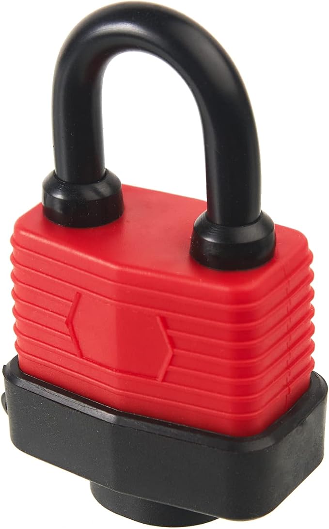 Heavy Duty Covered Laminated Steel Keyed Padlocks, Keyed Alike Locks, Waterproof Padlock for Outdoor use, 1.4 inch Shackle-Pack of 20