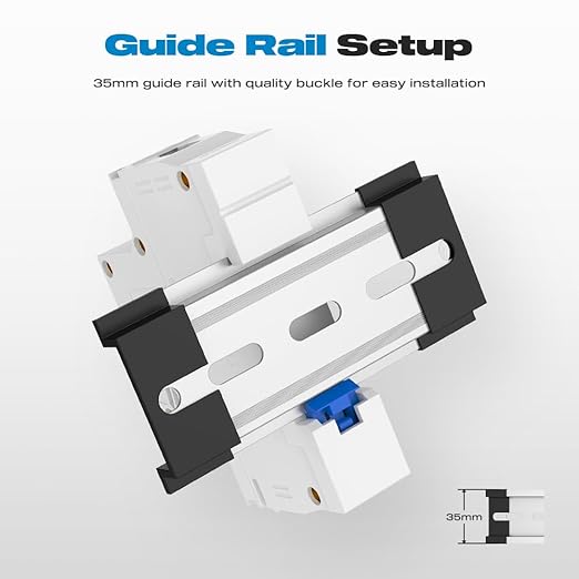 AC Miniature Circuit Breaker 50 Amp 1 Pole 120/240V Solar AC Disconnect Switch Thermal Magnetic Trip Din Rail Mount