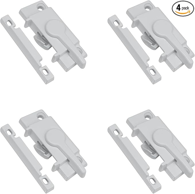 Windows Replacement Sash Lock with Screws for Vertical Sliding Windows (4 Pack)