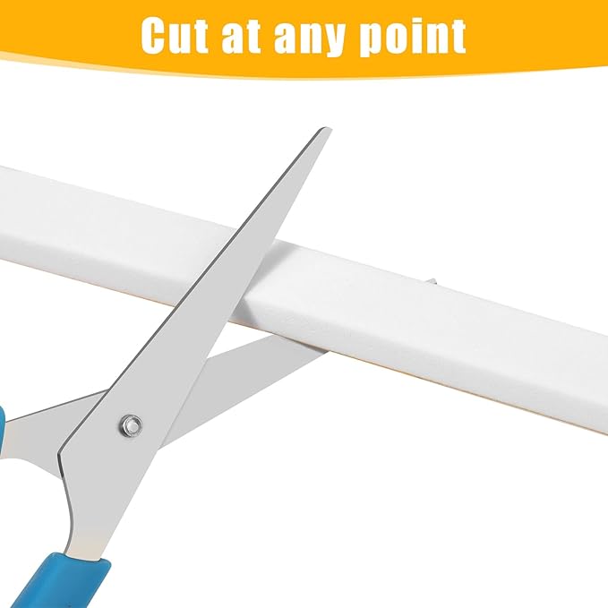 52Feet Weather Stripping Seal (1/4 Inch X 1/8 Inch) for Door Window, High Density Foam Tape, Soundproofing, Insulation Strip, Door Sealers for Door Frame- White