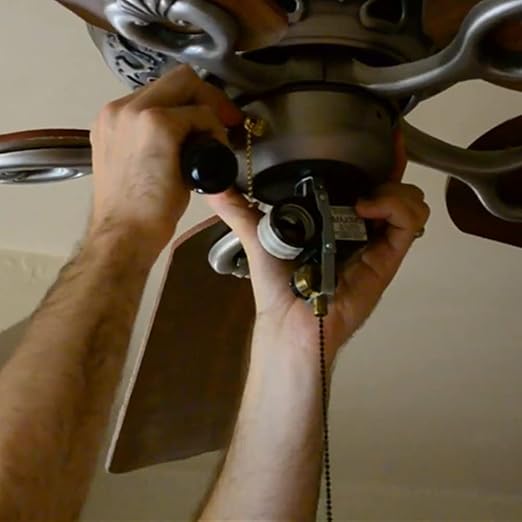 Ceiling Fan Light E-27 Multi Lampholder Socket Switch Zing Ear ZE-310D Socket with ZE-109M Pull Chain Switch (Antique Bronze)