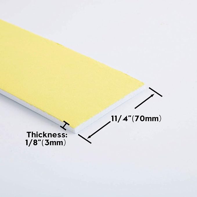 2-Pack Weather Stripping High Density Foam Seal Tape Foam Insulation Tape Adhesive for Windows Sliding Door, Pipes, Air Conditioning, Weather Strip, Waterproof, Craft Tape (White, 66Ft x 1/8” x 2.8”)