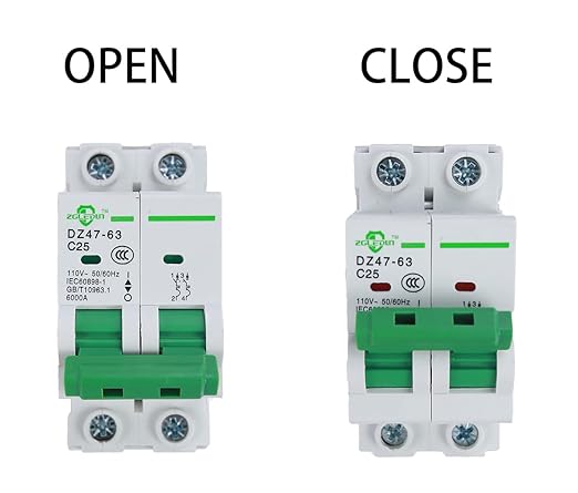 Miniature Circuit Breaker - 3 Pcs 110V/240V MCB DZ47-63 Mini Home Circuit Breaker 2 Pole 32A, AC Solar MCB