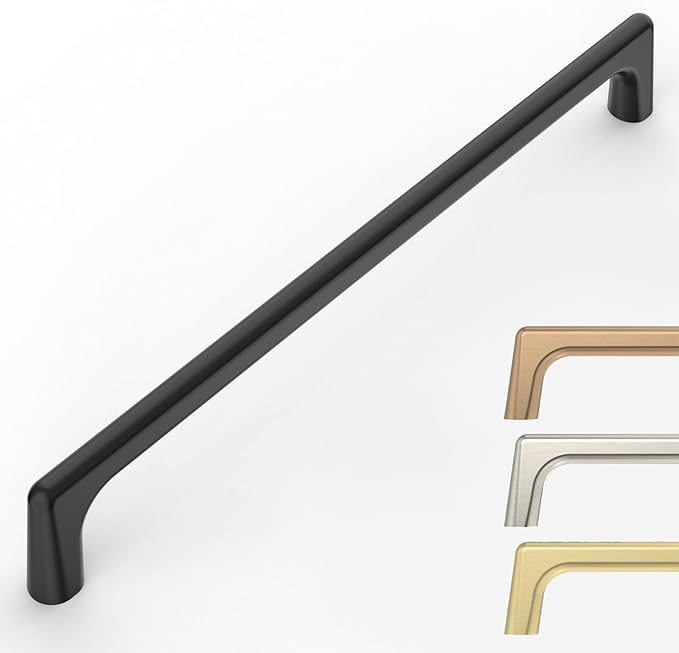 10 Pack Matte Black Cabinet Pulls 8.8 Inch Kitchen Cabinet Handles Cabinet Hardware Kitchen Handles for Cabinets Cupboard Handles Black Dresser Pulls Drawer Handle