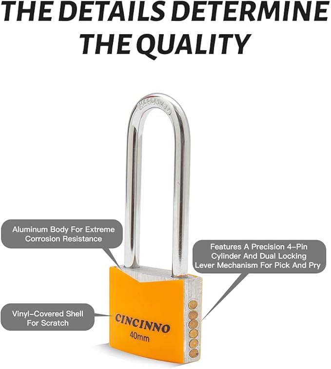 1-3/16 in. Small Aluminum Key Lock,Keyed Alike Padlocks with Long Shackle for School Gym Locker, Toolbox,12 Pack