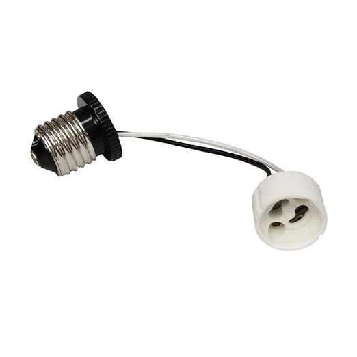 Light Socket Bulb Extender for E26 E27 Adapter to GU10 lamp with 5.9 inch Cable