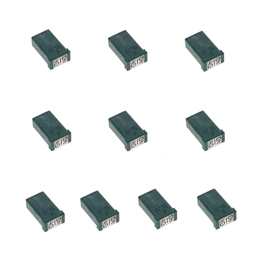 40A 32V Micro Cartridge Fuses Mini Automotive MCASE Shaped Cartridge Fuse Kit (10 Pcs)