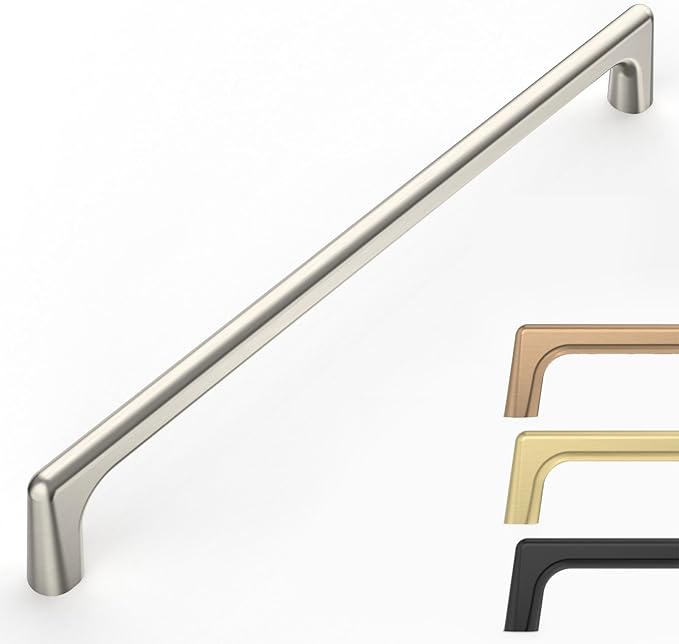 10 Pack Brushed Satin Nickel Cabinet Pulls 8.8 Inch Kitchen Cabinet Handles Cabinet Hardware Kitchen Handles for Cabinets Cupboard Handles Nickel Dresser Pulls Drawer Handle