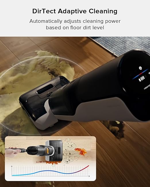 roborock F25 BX Wet Dry Vacuum Cleaner, Cordless Vacuum Mop All in One with 20000Pa, 194°F Hot Air Flash Drying & Self Cleaning, Zero-Tangle Wet Mop Cleaner for Hard Floor, 180° Lie Flat