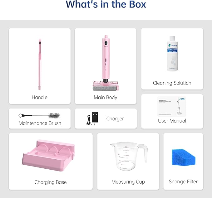 JONR S20 Pro 180° Lay Flat Wet Dry Vacuum Cleaner - Smart Adjusting Suction Cleans Under Low Furniture (3.5"), Self-Cleaning Brush, 2-in-1 Vacuum and Mop for Pet Hair, Kitchen Spills & All Floor Types