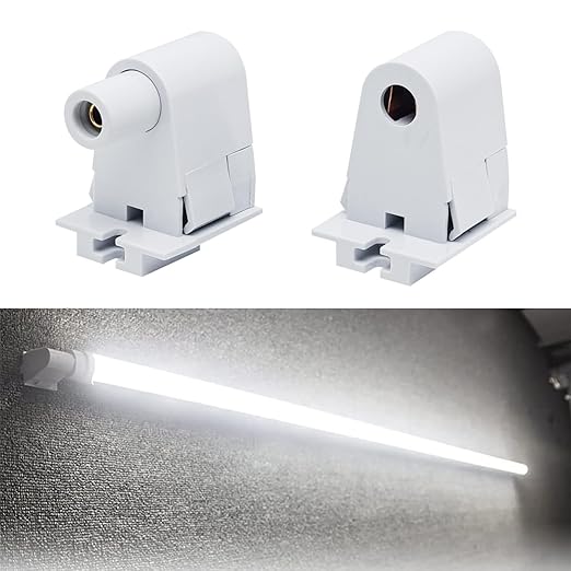 Surf turtle 2 Pair Tombstone Single Pin FA8 Base Holder Socket Connector with T8 T10 T12,for 8ft Light Emitting Diode Fluorescent Tube Light