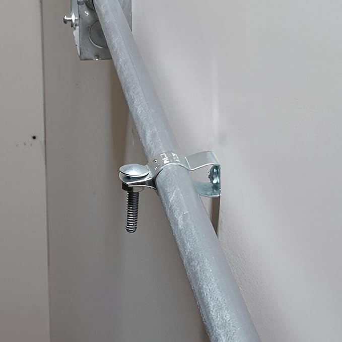 SELECT 50 Pack Lighting Conduit Hanger, 1/2 Inch Electrical Conduit Clamp with Carriage Bolt and Nut, Galvanized Conduit Clamps, Rigid Conduit Pipe Fittings for Mounting