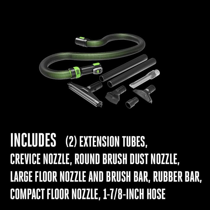 EGO Power+ Shop Vacuum Wet Dry, Car Vac, Portable Cordless Cleaner, 9 Gallon 110 CFM, Includes 56V 5.0Ah Battery and Charger - WDV0904