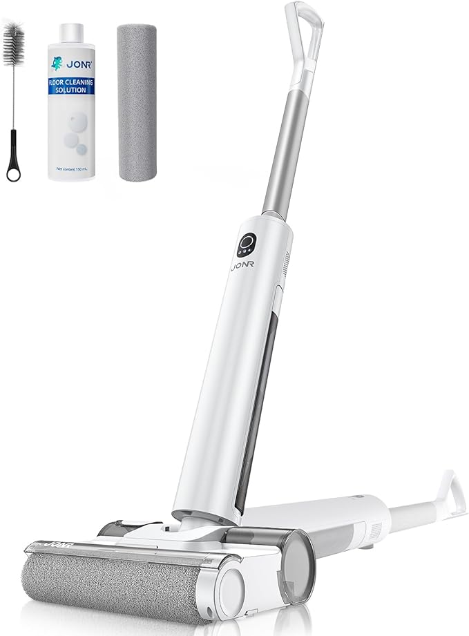 JONR S20 Pro Cordless Wet Dry Vacuum Cleaner, 180°Lay-Flat Design, Lightweight Vacuum Mop with Self-Cleaning, Self-Drying and Edge Cleaning, Floor Cleaner for Tiles and Hard Floors