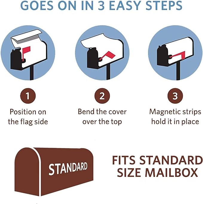 Personalized Mailbox Covers Custom Picture/Photo/Text Magnetic Standard Size Mailbox Wraps Post Letter Box Cover for Garden Yard Outdoor Decorations-7