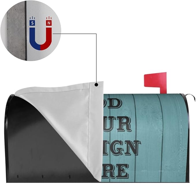 Personalized Mailbox Covers Custom Picture/Photo/Text Magnetic Standard Size Mailbox Wraps Post Letter Box Cover for Garden Yard Outdoor Decorations-17