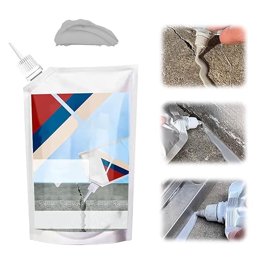 2026 New Concrete Crack Filler, Heavy-Duty Concrete Crack Repair Adhesive with Fill Tip– Quick-Drying Waterproof Sealer for Outdoor Concretes, Home Repairs, and Renovations (Grey, 500G)