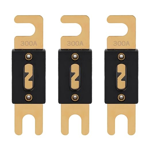 300A ANL Fuse 300 Amp Inline Blade Fuses 32V for Car Audio Inverter Automotive Stereo (Pack of 3 pcs)