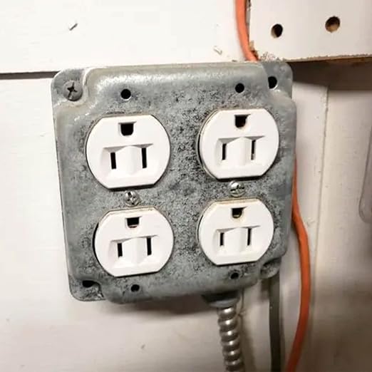 12 Pack 4" Square Electrical Box, 1-1/2'' Deep Metal Electrical Box, 21.0 Cu. in. Capacity, Electrical Junction Box, Galvanized