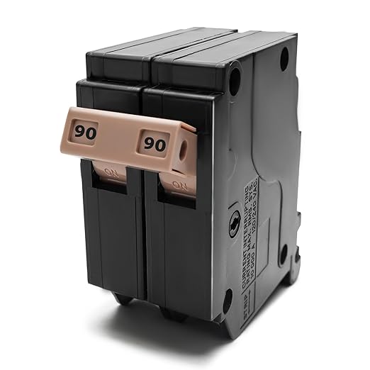 290 2-Pole 90-Amp Circuit Breaker, Type 3/4-Inch Plug-On Molded Case Circuit Breaker, Thermal Magnetic Protection, 10 KAIC, 120/240V, Fit for fit for Load Centers