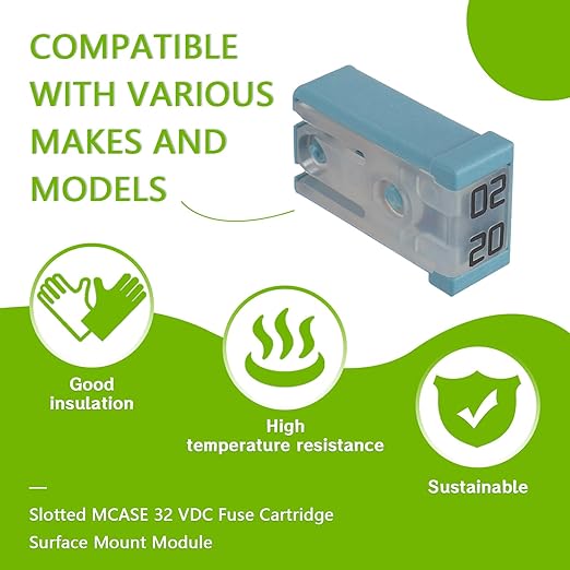 20A 32V Mini Slotted Automotive MCASE Shaped Cartridge Fuse Kit(Pack of 6pcs,20A)