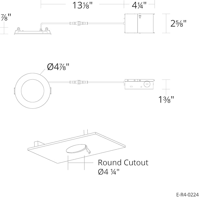 Builder Essential 5in 650 Lumens Round LED Recessed Light and Housing for Remodel or New Construction with 5-CCT 2700-3000-3500-4000-5000K in White IC-Rated