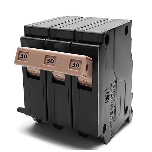 C330 3-Pole 30-Amp Circuit Breaker, Type C3/4-Inch Plug-On Molded Case Circuit Breaker, Thermal Magnetic Protection, 10 KAIC, 120/240V, Fit for Load Centers