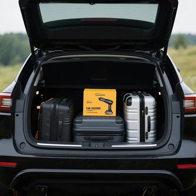 Handheld Car Vacuum Cordless, Portable Cars Vacuum Cleaner with 40000Pa High Power & Suction, Powerful 4-in-1 Hand Held Air Duster Fast Cleaning for Car,Home,Office,Pet Hair (Yellow)