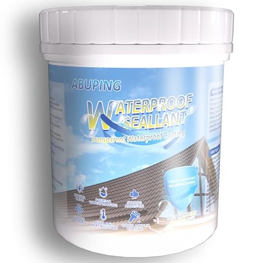Waterproof Sealant, Transparent Waterproof Coating, Transparent Repairing Leak Adhesive, Suitable for Roof, Wall, Bathroom, Shower, Indoor and Outdoor, 35oz