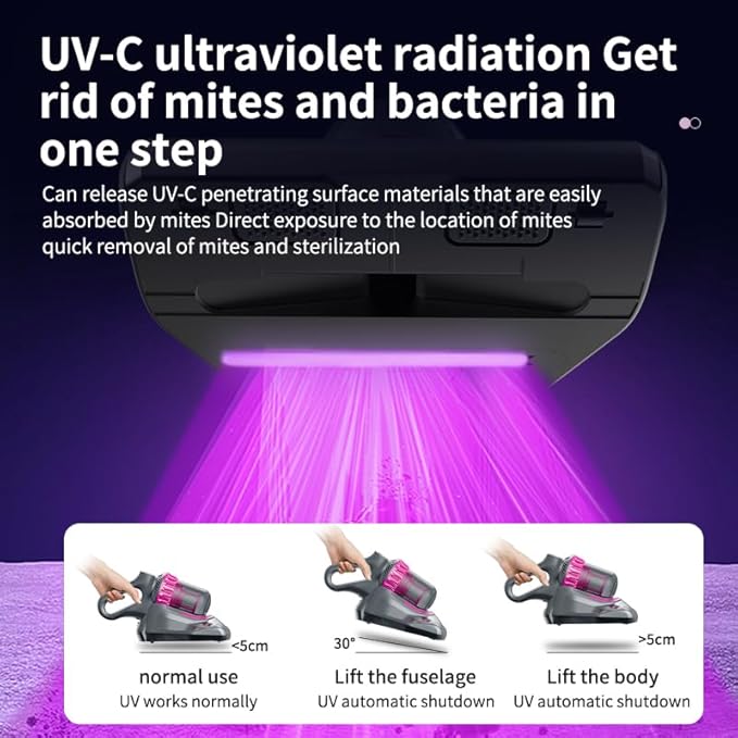PATO Cordless Vacuum Cleaner,Stick Vac with LED Screen,4 in 1 Mattress Vacuum, 1500mah Battery, Strong Suction,Suitable for Bed, car, Sofa, Carpet, pet Hair,Hardwood Floor