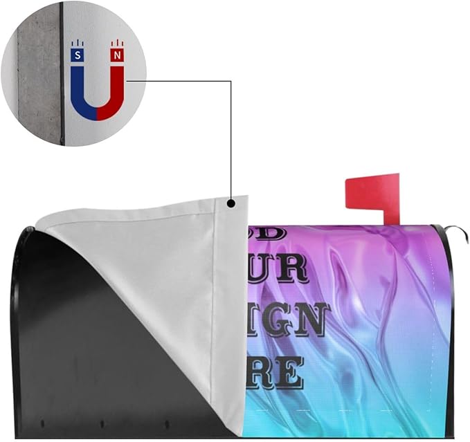 Personalized Mailbox Covers Custom Picture/Photo/Text Magnetic Standard Size Mailbox Wraps Post Letter Box Cover for Garden Yard Outdoor Decorations-1