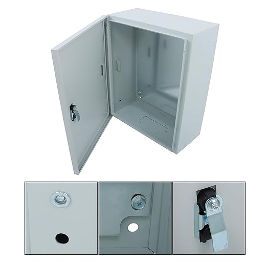 16 x 8 x 20 NEMA 4X Electrical Junction Box - Premium Steel Enclosure for Industrial Controls - Heavy Duty Outdoor Metal Cabinet with Dual-Key Lock - Fits Wiring, Connectors and Panels