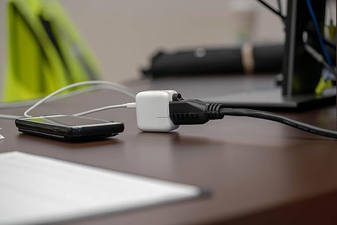 Woods Light Duty Extension Cord - Indoor Power Solution for Office & Household Use - SJTW Extension Cord - 16 Gauge - 3 Conductor - 25 Feet - Black (Pack of 12)