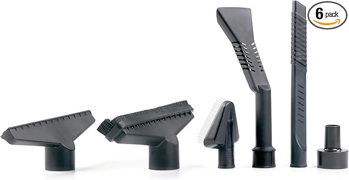 WORKSHOP Wet/Dry Vacs Vacuum Accessories WS25054A Homeowner DIY Kit for Wet Dry Vacuum Cleaners, 1-1/4-inch and 2-1/2-inch Shop Vacuum Attachments with 2-1/2-inch Hose Adapter, for General Cleaning