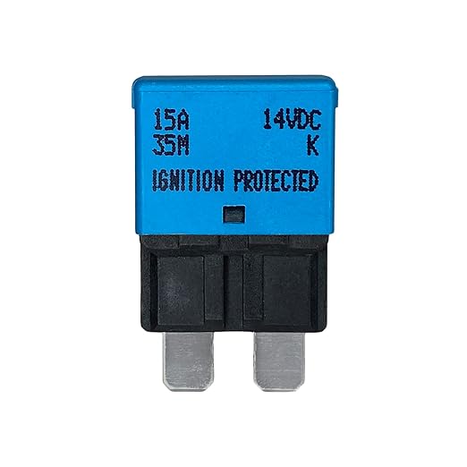 Auto Reset ATC/ATO 15 Amp Circuit Breaker Fuse for Automotive Marine RV Car Truck Audio Battery Protection Automatic Reset | Low Profile (15A, 1 Pack)