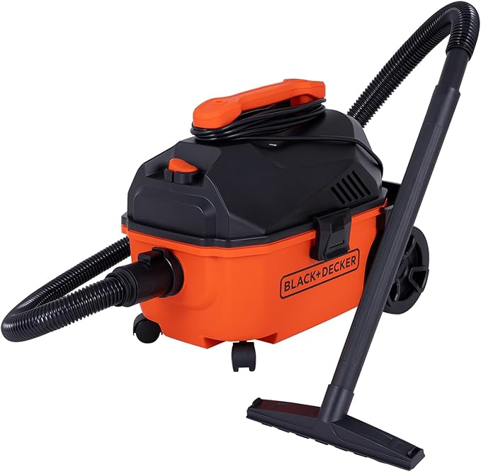 BLACK+DECKER BDXV18905P-4 Wet Dry Vacuum 4 Gallon 5.0 Peak HP Wet Dry Vac with Accessories, Powerful Suction with Blower fuction, Small Vacuum Cleaner for Outdoor, Garage, Home and Car