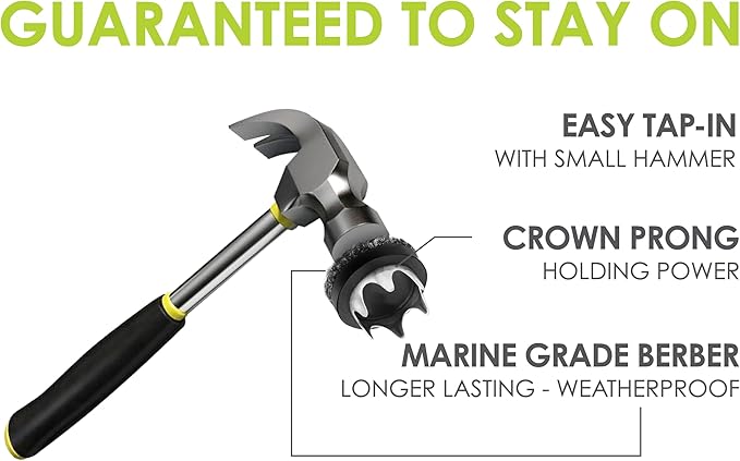 GorillaOutdoor 1 inch Round Furniture Feet Floor Protectors/Weatherproof Berber Glides for Furniture (Set of 16) Tap On Furniture Pads for Outdoor & Indoor Use