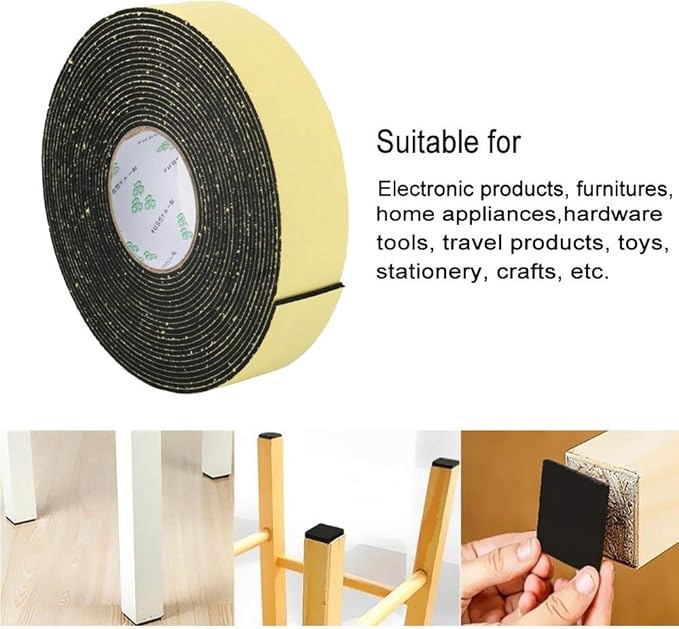 High Density Foam Insulation Tape Adhesive, Seal, Doors, Weatherstrip, Waterproof, Plumbing, HVAC, Windows, Pipes, Cooling, Air Conditioning, Weather Stripping, Craft Tape (33Ft x 1/8" x 2.8")