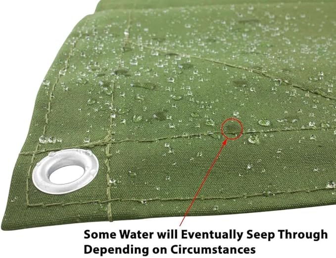 Mytee Products 12' x 24' Green Canvas Tarp 12oz Heavy Duty Water Resistant