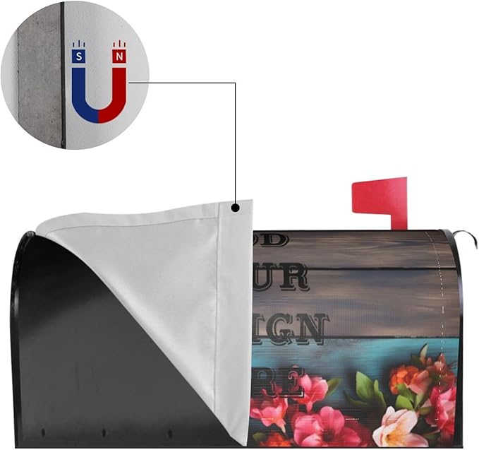 Custom Personalized Mailbox Covers Add Photo Picture Family Name House Address Text Magnetic Mail Cover for Home Garden Yard-5