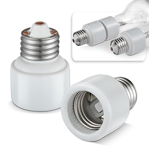 Light Socket Extender,Porcelain Socket Extension Adapter,E26 to E26 Standard Medium Screw Bulb Socket Extender Adapter,Recessed Socket Extension Converters