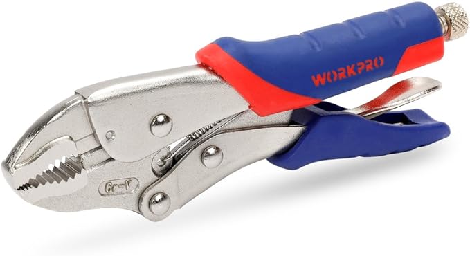 WORKPRO Pliers Set 4-piece Locking Plier Slip-joint Plier Groove Joint Pliers and Adjustable Wrench Home Maintenance Tool Kit