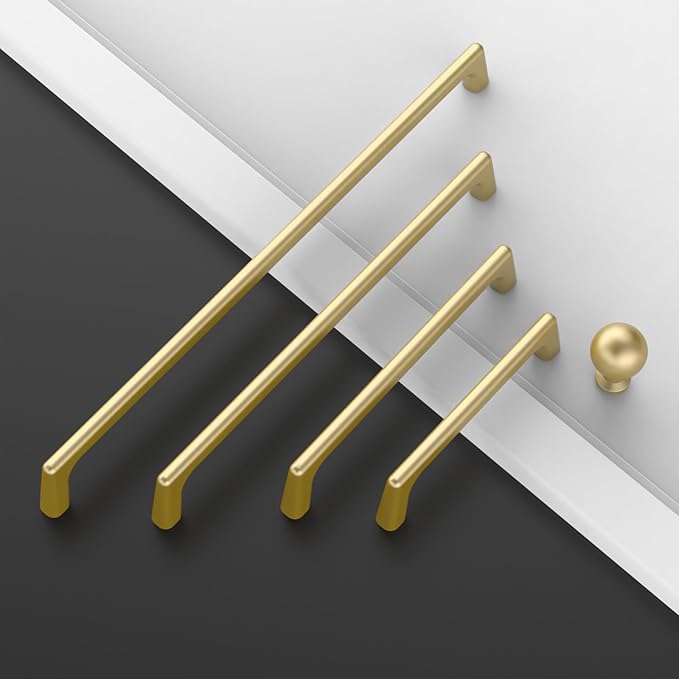 10 Pack 5 Inch Gold Cabinet Pulls - Kitchen Handles for Cabinets