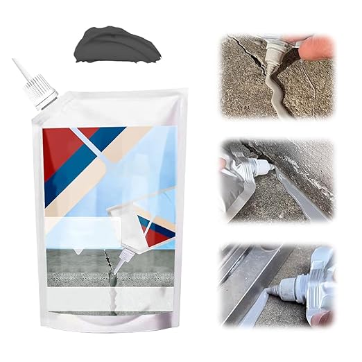 2026 New Concrete Crack Filler, Heavy-Duty Concrete Crack Repair Adhesive with Fill Tipβ Quick-Drying Waterproof Sealer for Outdoor Concretes, Home Repairs, and Renovations (Black, 200G)