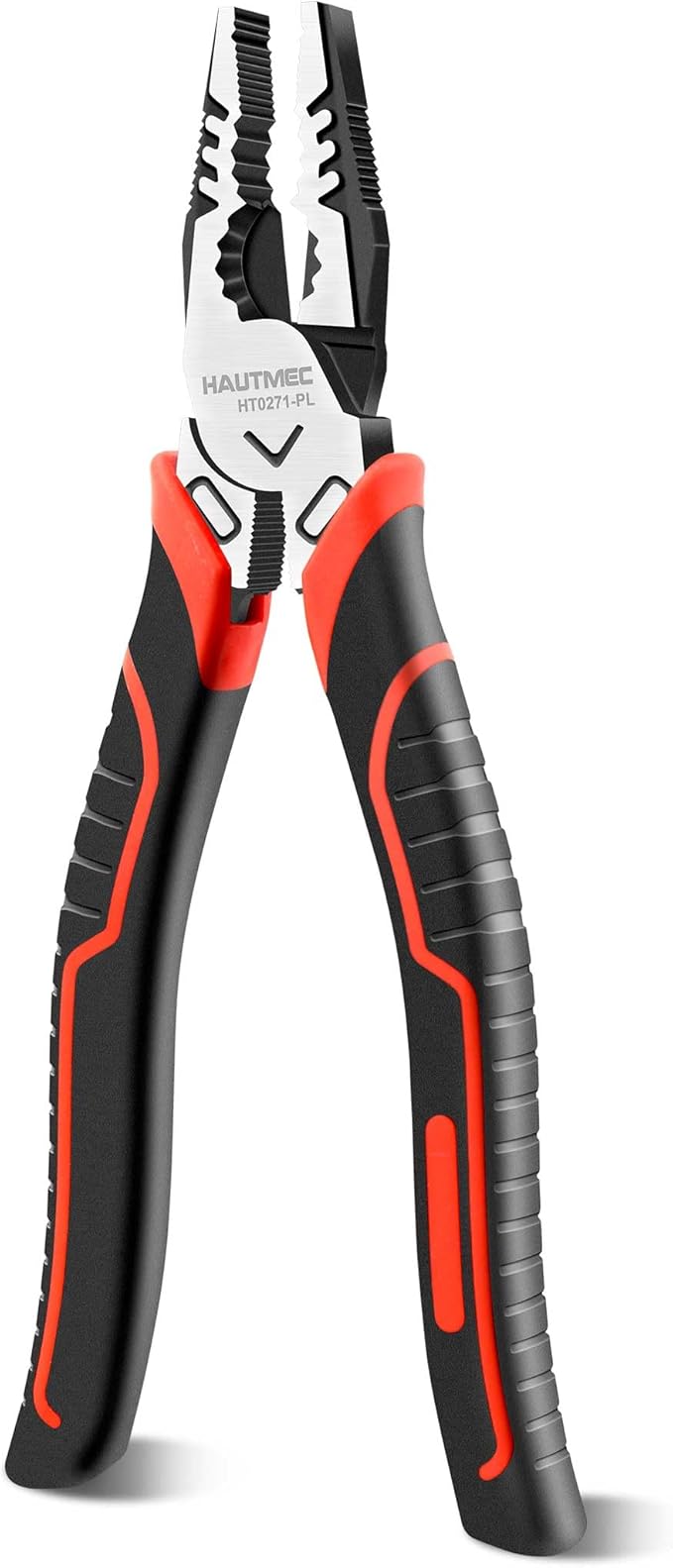 HAUTMEC 9" Linesman Pliers High Leverage Combination Pliers Multifunctional Heavy Duty Lineman Tools HT0271-PL