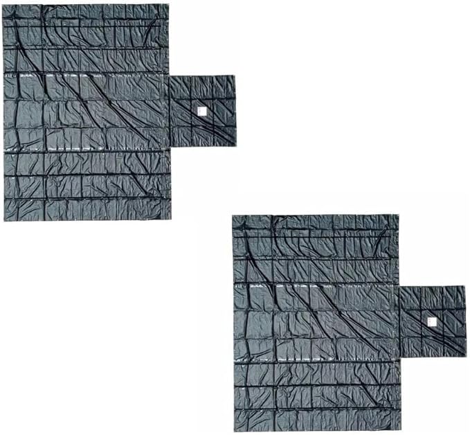 Mytee Products 2 Pack 20' x 27' Flatbed Truck 18 Oz Lumber Tarp with 6 FT Drop - Black Heavy Duty Vinyl Waterproof Tarp for Trailers to Protect Cargo from Wind, Rain, Snow and Sun